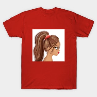 Anime girl picture frame cute girl Sticker T-Shirt